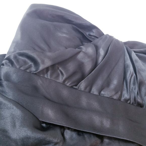 AMSALE Satin Peplum Strapless Long Gown Evening Dress Sweetheart Neckline - Picture 9 of 12